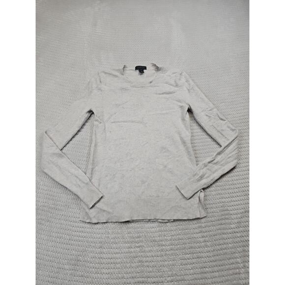 Saks Fifth Ave Sweater Womens Medium 100% Cashmere Heathered Gray - Picture 1 of 7